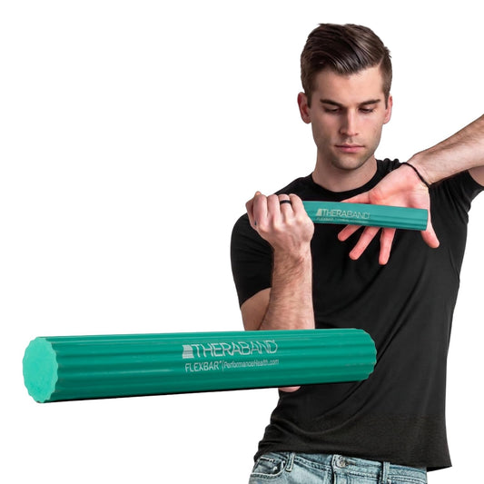 Flexbar Resistance Bar - Medium Green Flex Therapy Tool for Physical Rehabilitation, Wrist and Forearm Exercise, Non-Slip Grip, Compact Design