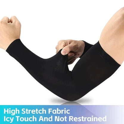 Ice Silk UV Protection Arm Sleeves for Cycling, Running, and Outdoor Fitness Activities