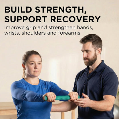 Flexbar Resistance Bar - Medium Green Flex Therapy Tool for Physical Rehabilitation, Wrist and Forearm Exercise, Non-Slip Grip, Compact Design