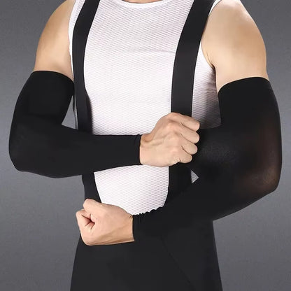 Ice Silk UV Protection Arm Sleeves for Cycling, Running, and Outdoor Fitness Activities