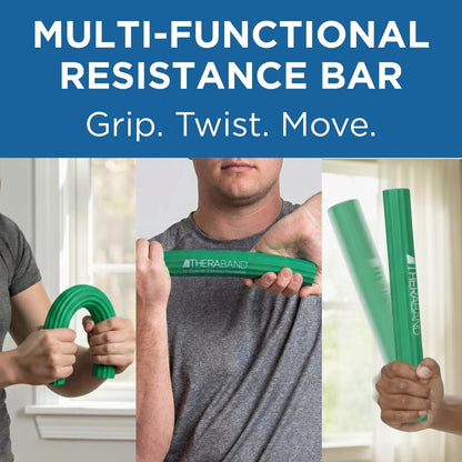 Flexbar Resistance Bar - Medium Green Flex Therapy Tool for Physical Rehabilitation, Wrist and Forearm Exercise, Non-Slip Grip, Compact Design