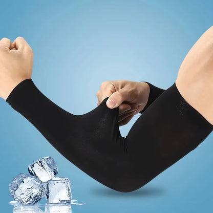 Ice Silk UV Protection Arm Sleeves for Cycling, Running, and Outdoor Fitness Activities