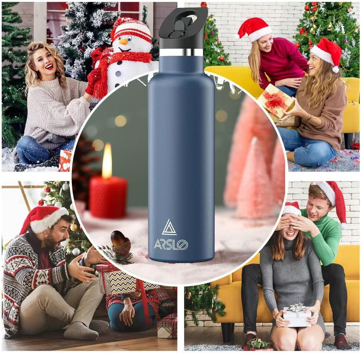 Professional Stainless Steel Double Wall Vacuum Insulated Water Bottle with Straw Lid - Keeps Beverages Cold for 24 Hours and Hot for 12 Hours, Ideal for Hiking and Sports
